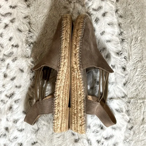 Toni Pons Espadrille Flats Suede Taupe Size 39 or 8.5 EUC - Picture 7 of 11